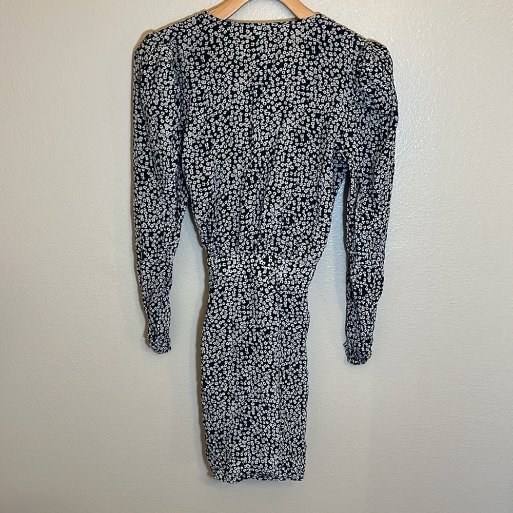 Free People Green White Floral Wrap Style Dress - Picture 8 of 13